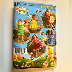 Disney Fairies Tinkerbell Simplicity sewing pattern 2872 A size 3-8 girls